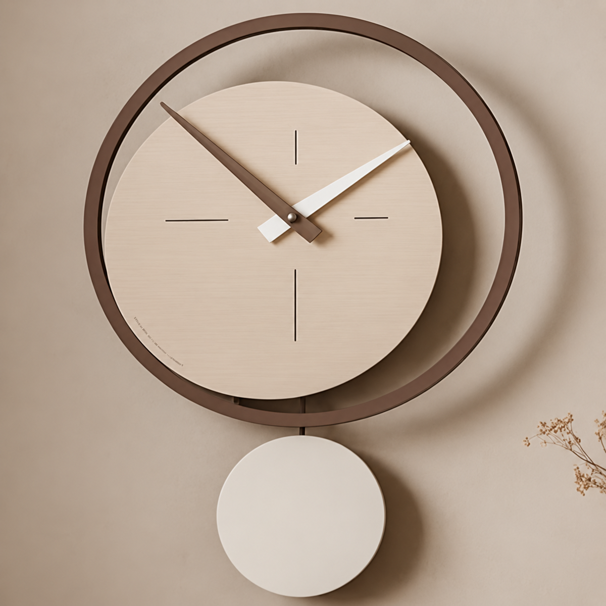 Woodara Orbit Pendulum Wall Clock
