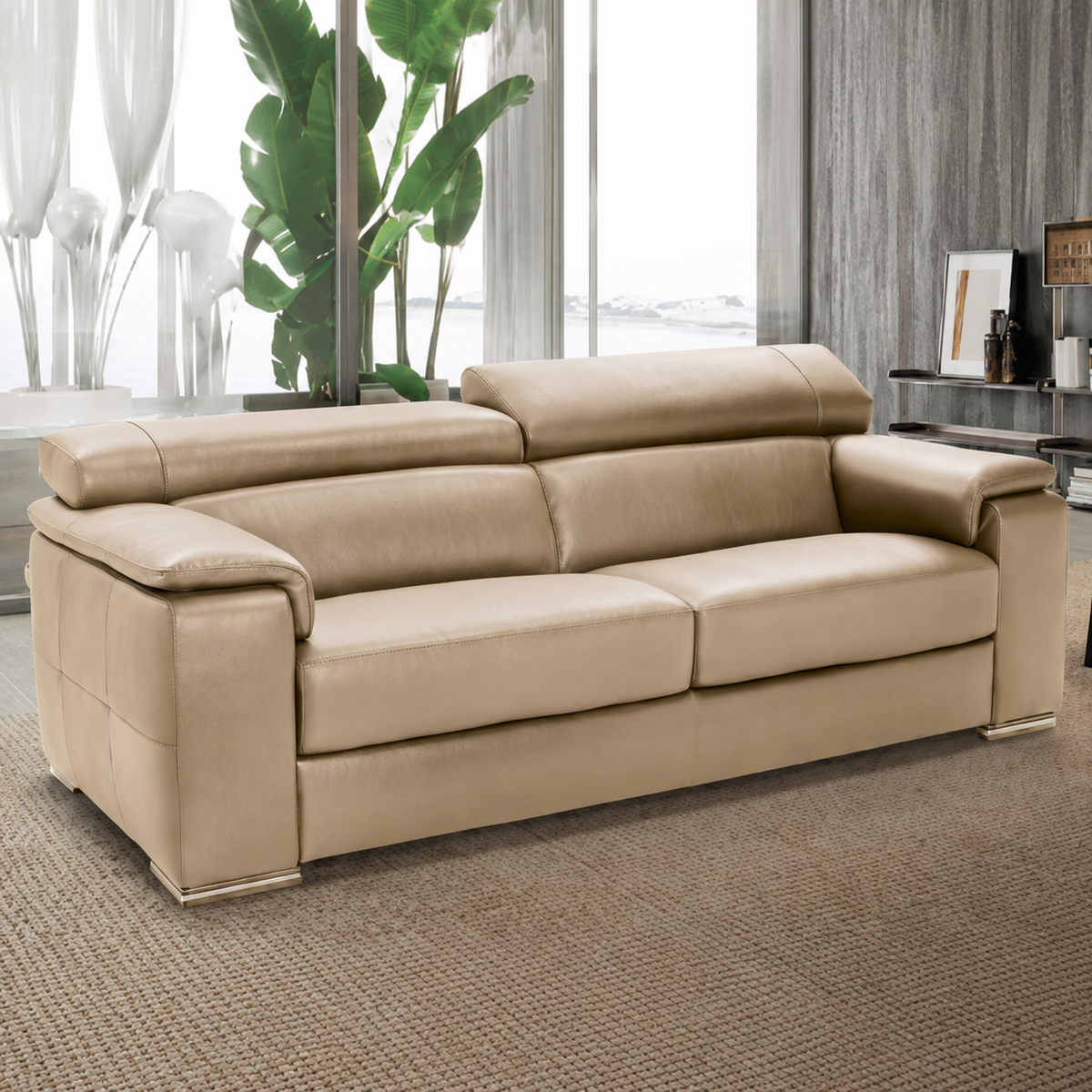 Woodara Victory Leatherette Sofa