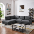 Woodara Dream Fabric Lounger Sofa L shape 5 Seater