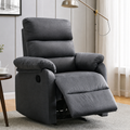 Woodara Plush Fabric Manual Recliner