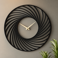 Woodara Spiral Metal Wall Clock