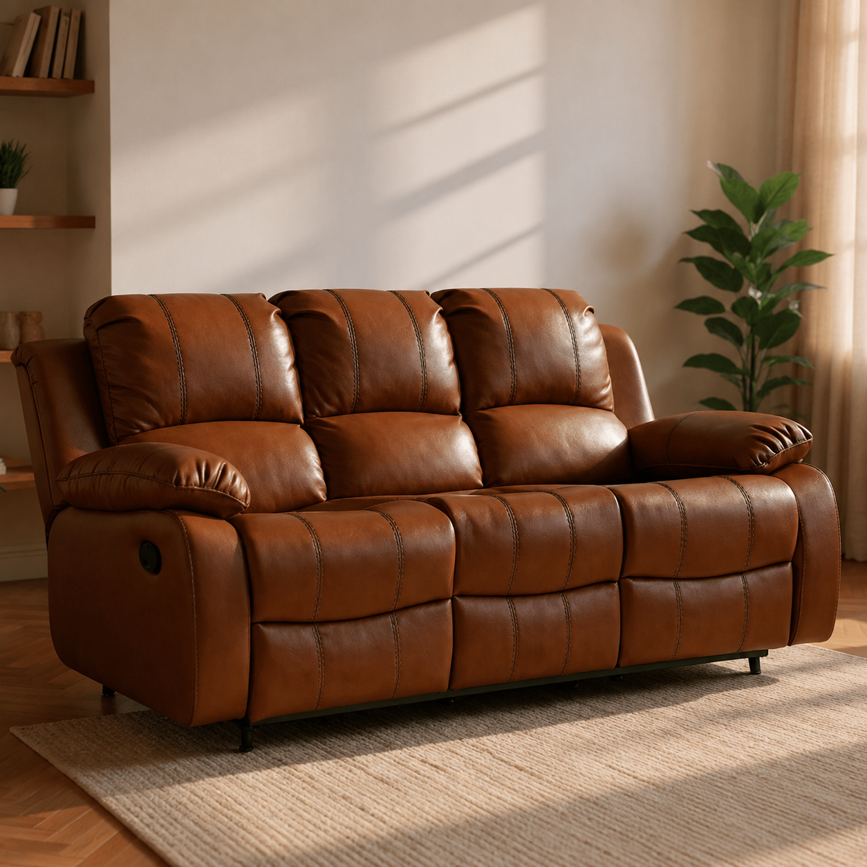 Woodara Bentley Leather Manual Recliner