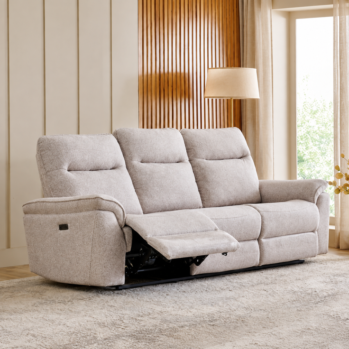 Woodara Cleo Fabric Manual Recliner 3+2 Seater
