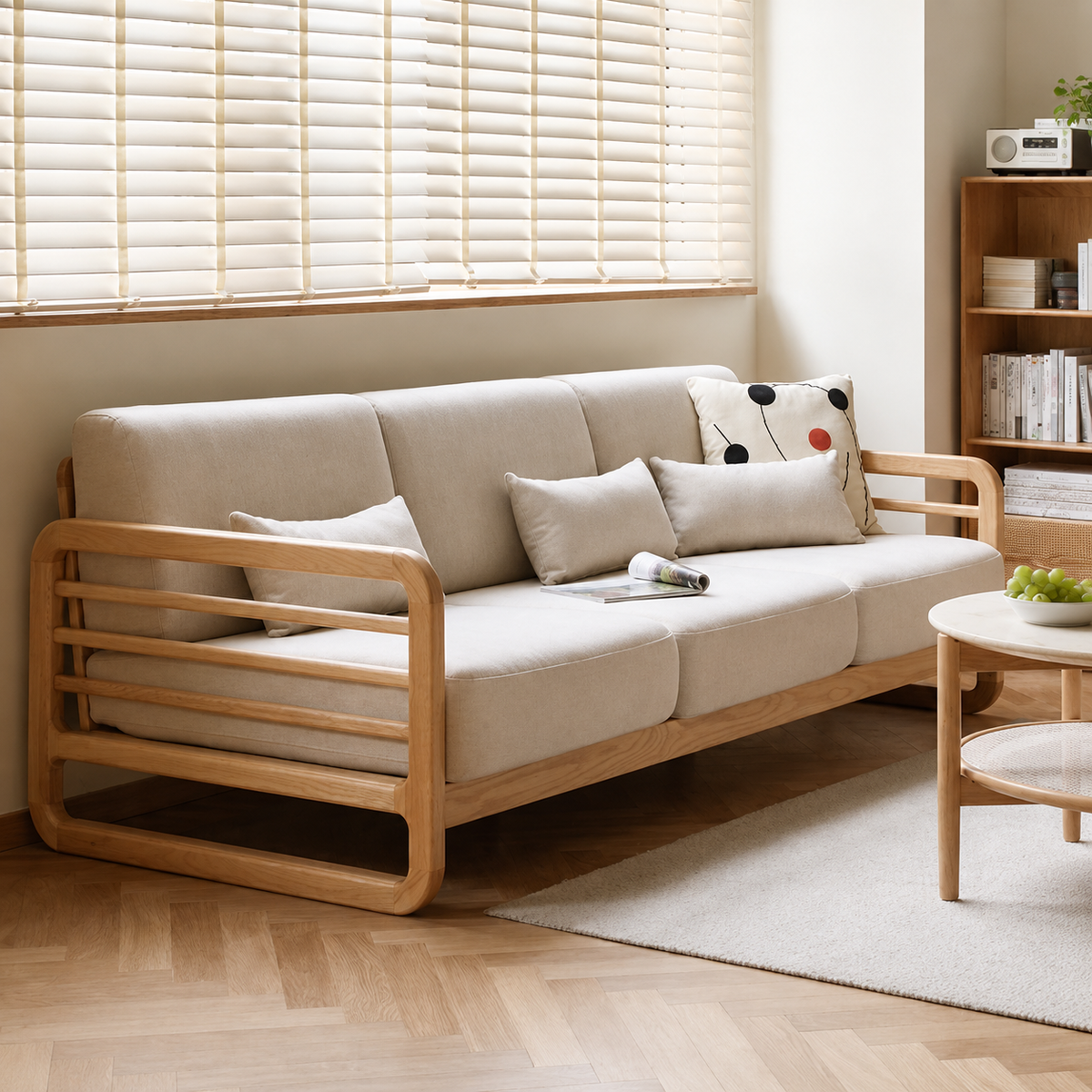 Woodara Player Solid Wood Sofa