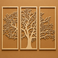 Woodara 3 Panel Tree Wall Art
