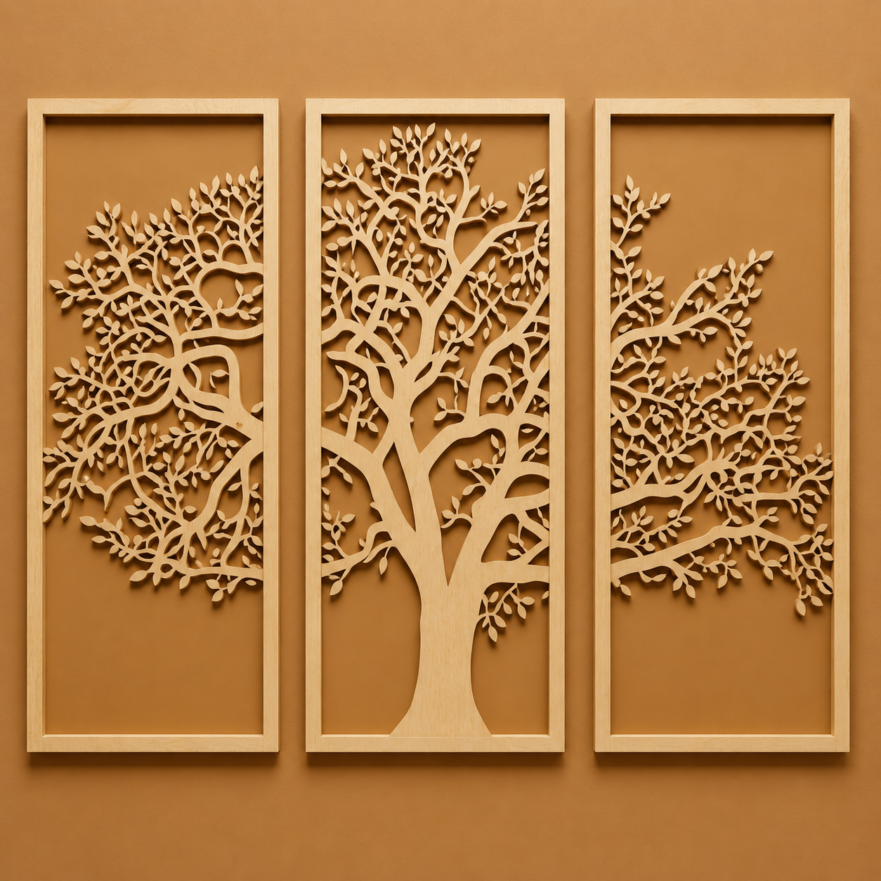 Woodara 3 Panel Tree Wall Art