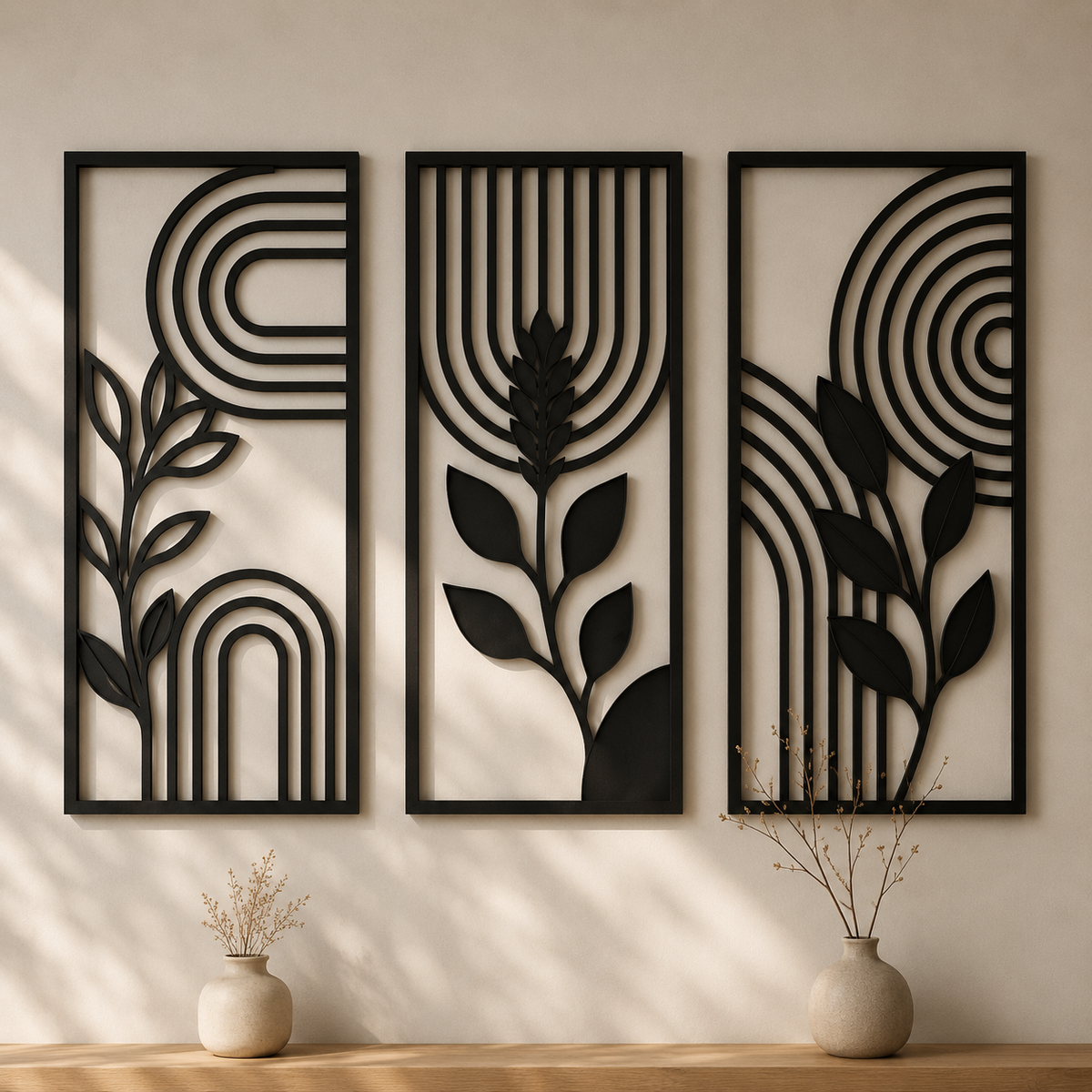 Woodara Modern Botanical Panels