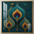 Woodara Peacock Feather Canvas