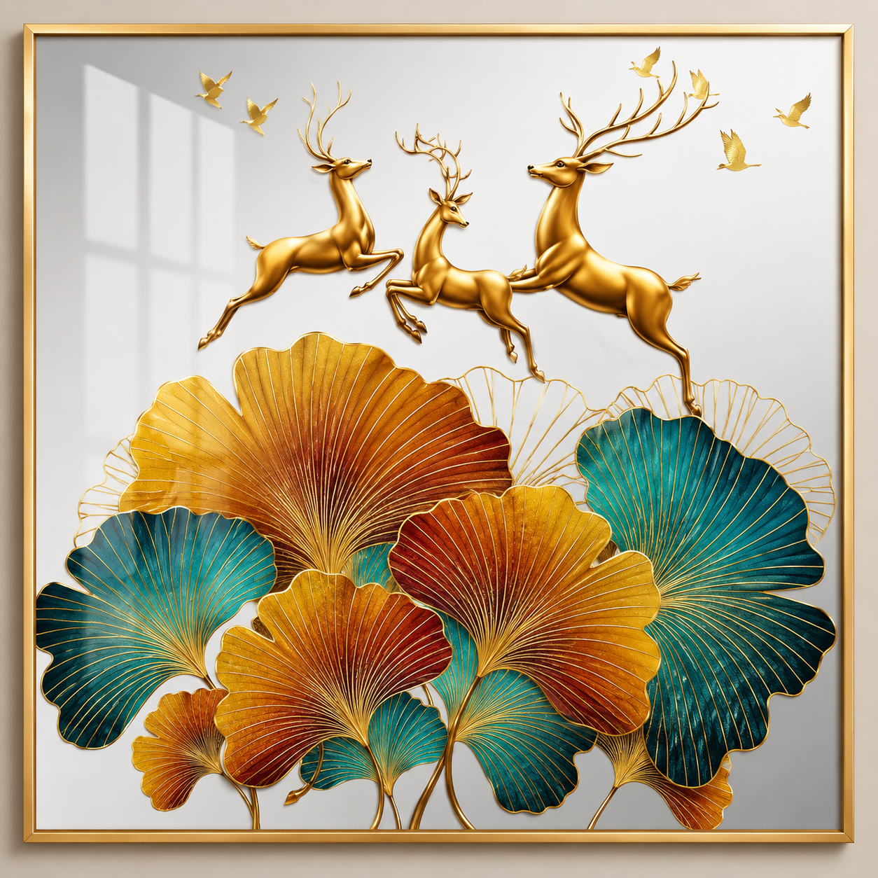 Woodara Deer Floral Wall Art