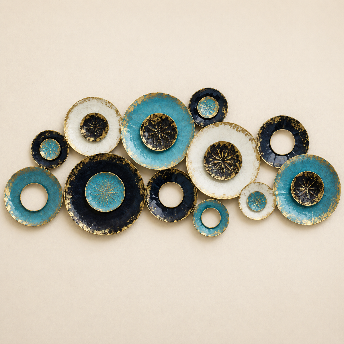 Woodara Blue Resin Wall Discs