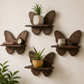 Woodara Butterfly Wall Shelves Set of 4