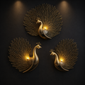 Woodara Heritage Peacock Wall Art Set – set of 3