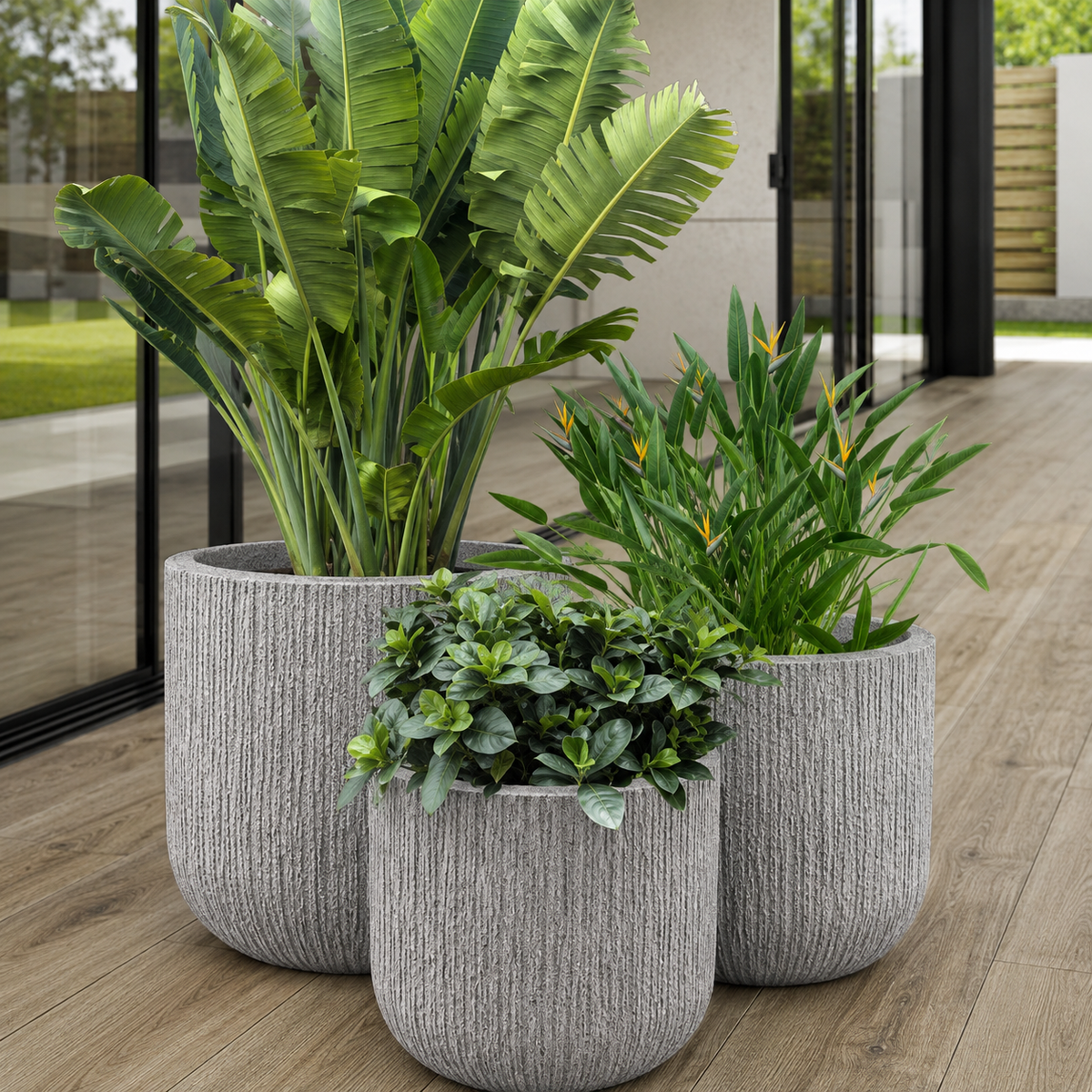Woodara Premium Garden Planter Set
