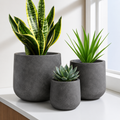 Woodara Graphite Planter Trio