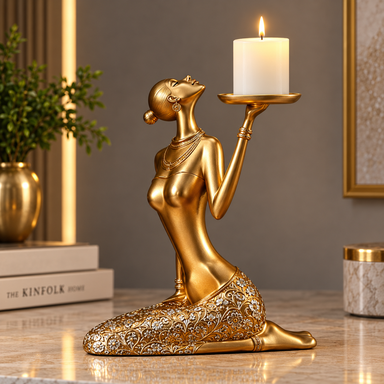 Lady Candle holder Woodara Decor