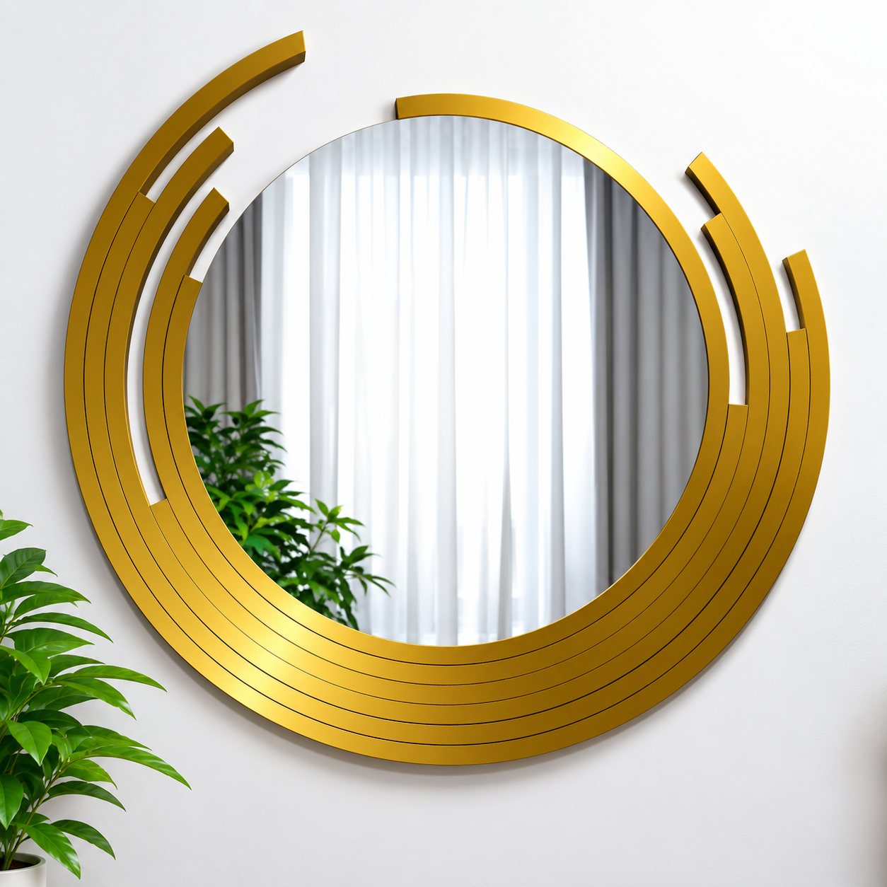 Golden Orbit Woodara Mirror