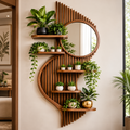 Wooden hanging shelves Woodara Mirror