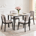 Woodara Opal Marble Dining Set - Configuration: 4 Seater
