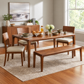 Woodara Mesas Wooden Dining Set - Configuration: 6 Seater