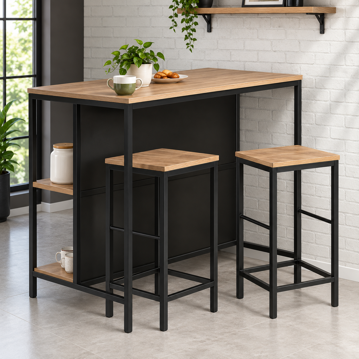 Woodara Ensemble Bar Set - Configuration: 2 Seater