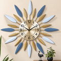 Woodara Sunburst Metal Wall Clock