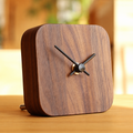 Woodara Cube Wooden Desk Clock