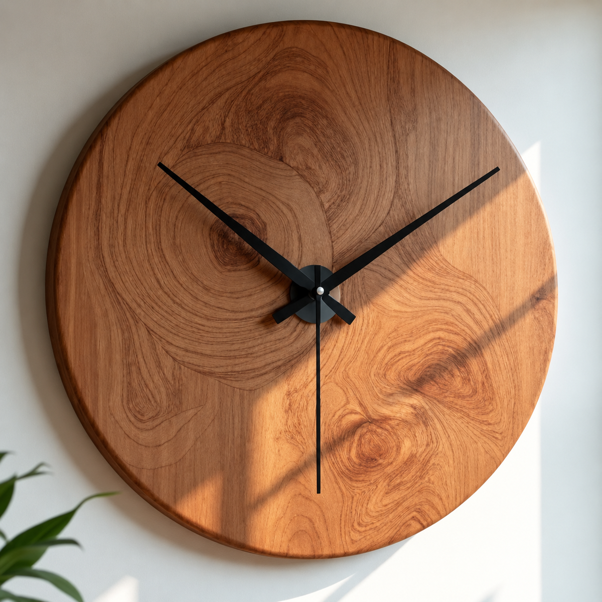 Woodara Walnut Wood Wall Clock
