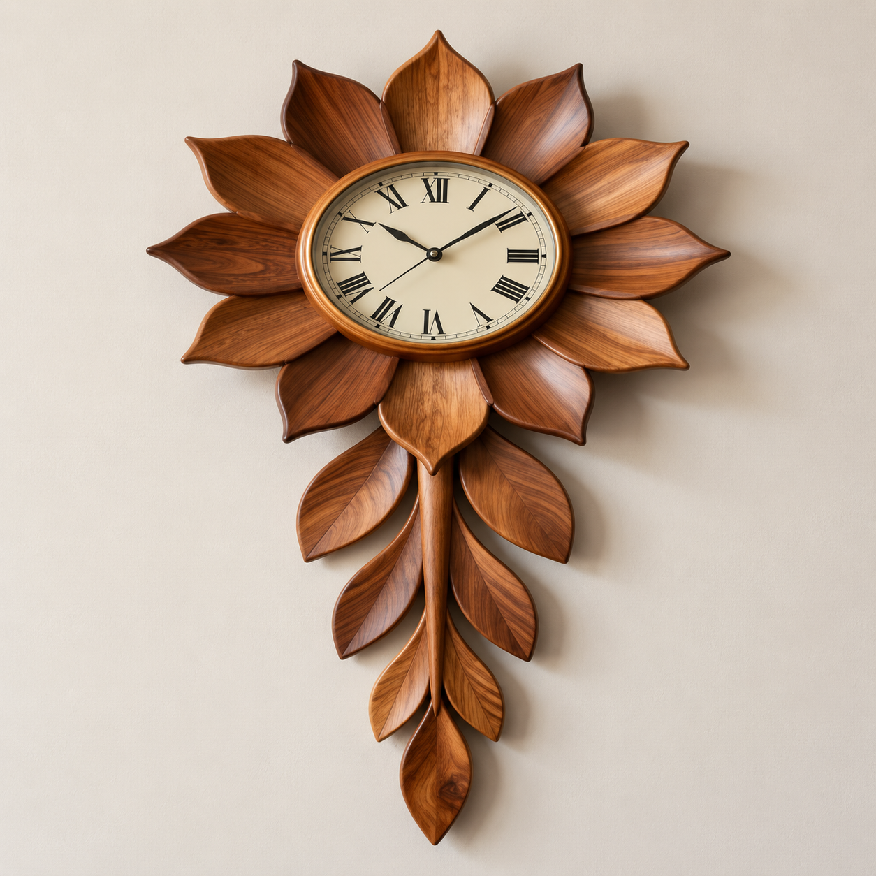 Woodara Floral Heritage Wall Clock