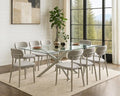 Woodara Spyder Glass Dining Set - Configuration: 8 Seater