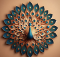 Woodara Royal Peacock Mandala Wall Art